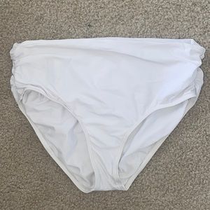 High waisted white bikini bottom